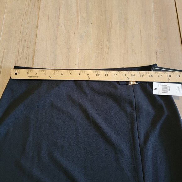 NYCC Skirt Long Pencil Style Size L‎ Black Classic Career Piece Front Slit NWT - Picture 9 of 10
